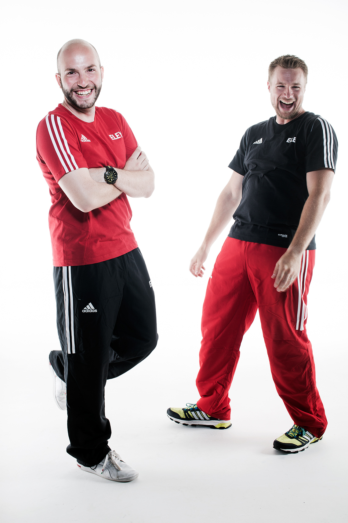Studio portrait photography of Olympic rivals and friends Italian Nicco Campriani and USA’s Matt Emmons.