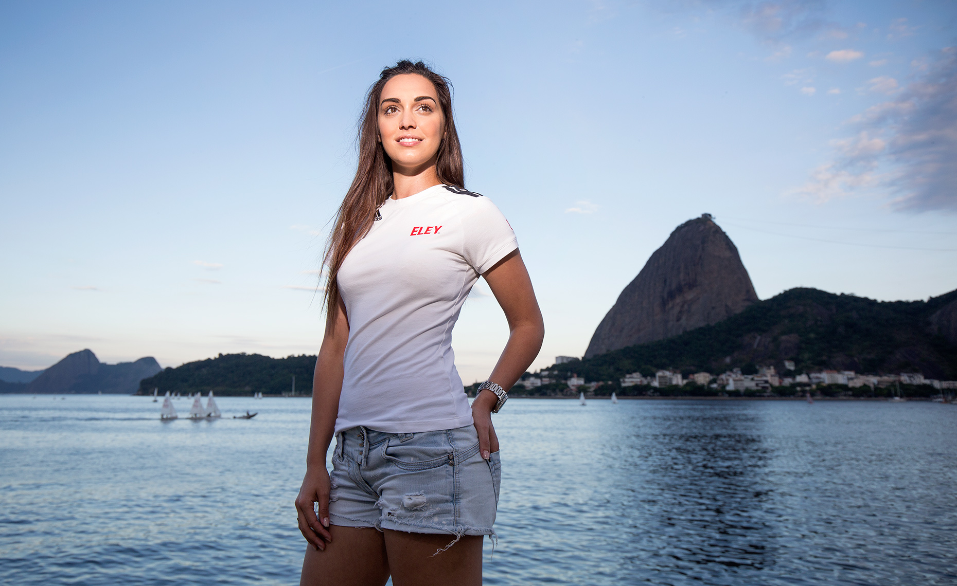 Editorial portrait photography of Serbian sport shooter Ivana Maksimović in Rio de Janeiro.
