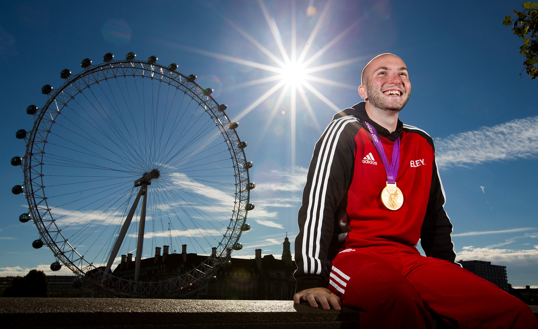 Advertising campaign portrait of Olympics Gold Medallist shooter Nicco Campriani